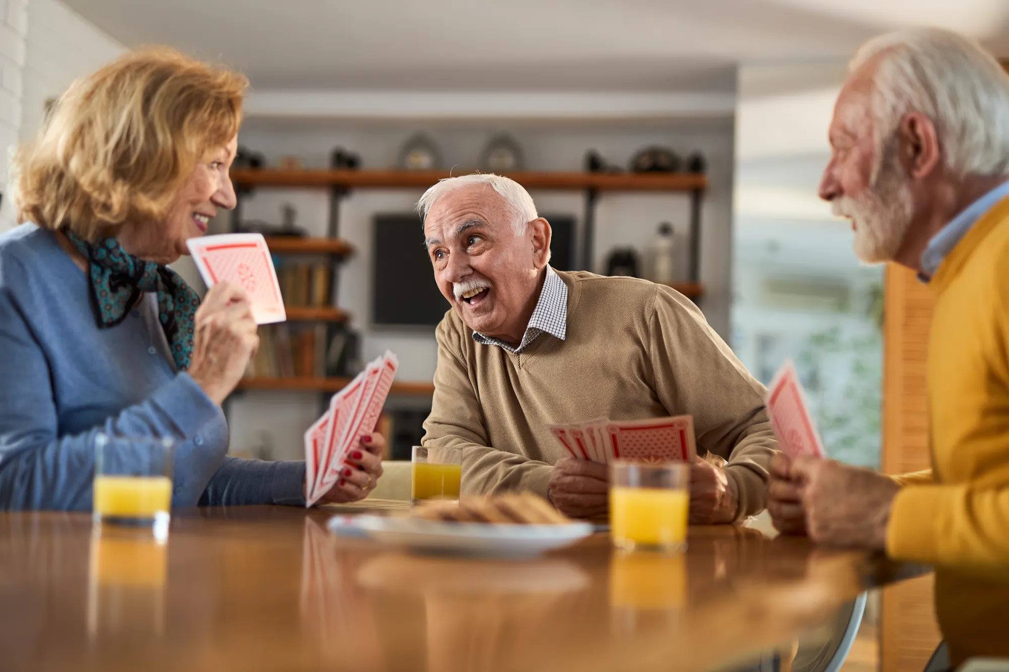 Seniors Playing Cards