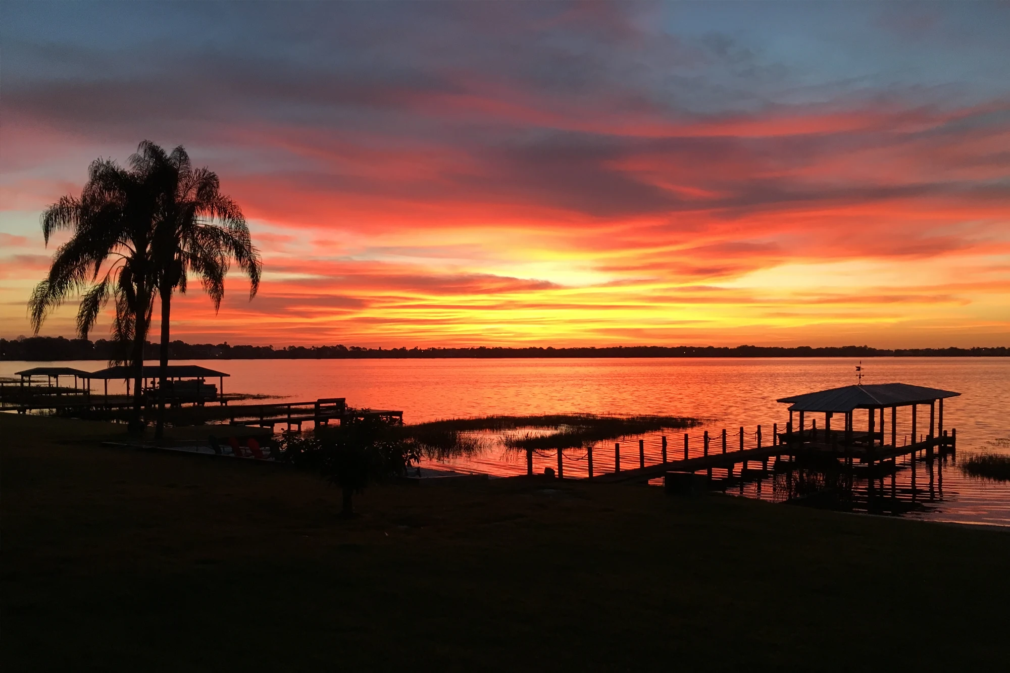 Sunset in the chain of Lakes Winter Haven Florida
